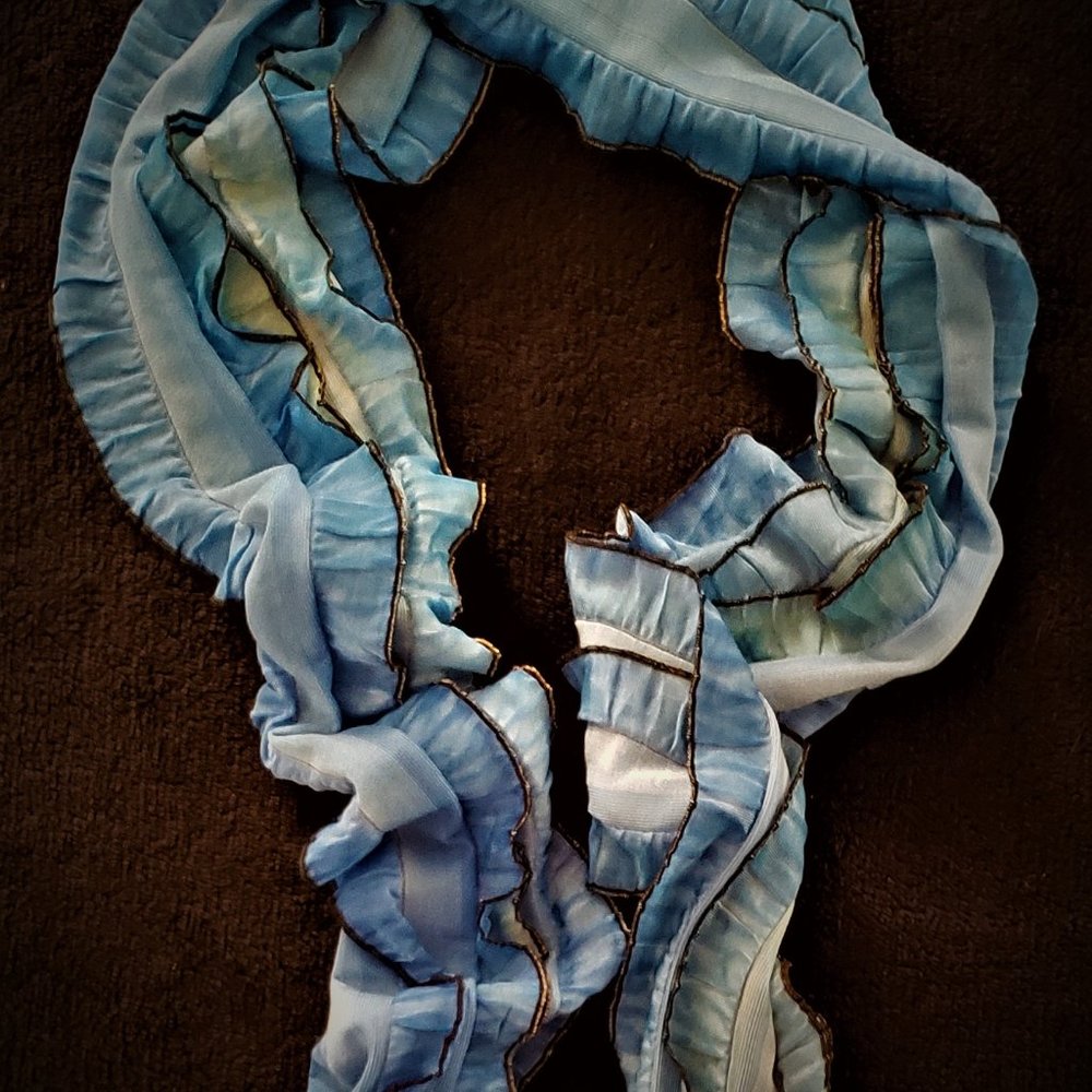 Ruffled Scarf with tassels